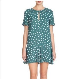 NWT 1 State Green and White Polka Dot Dress, Size S